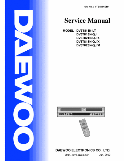 Daewoo DV6T811N-LT, DV6T813N-QJ, DV6T821N-NJ/X, DV6T813N-QJ/X, DV6T823N-QJ/M Service Manual Dvd Player Vhs Recorder - (6.519Kb) Part. 1/3 - pag. 59